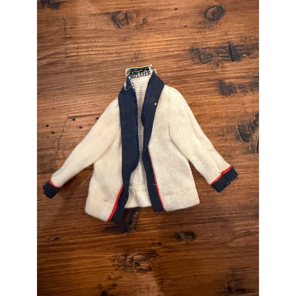 Vintage Mattel 1962 Ken #790 Time for Tennis Preppy Varsity Cardigan